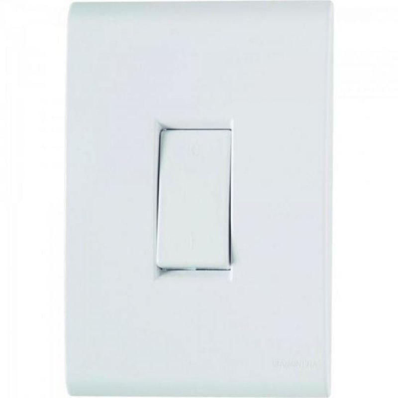 Conjunto Interruptor Tablet 1 Módulo Simples 10A Branco Tramontina