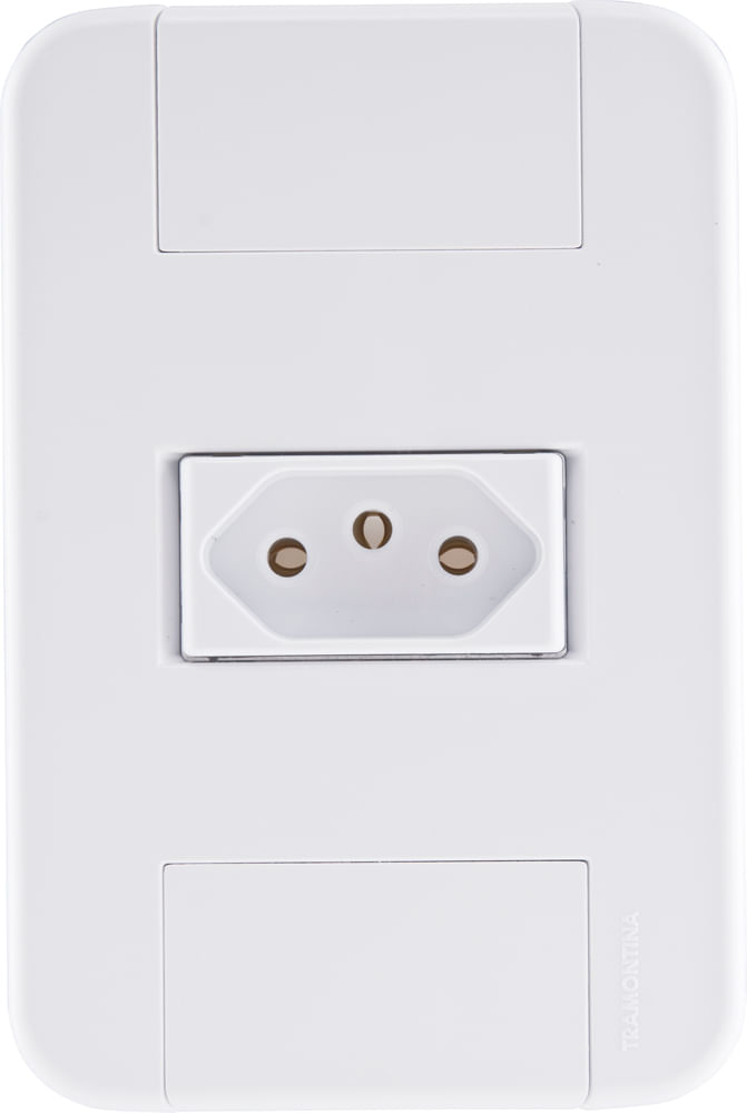 Encontraproduto.com.br - Interruptor Triplo Simples 4x2 - Pial Plus + Branco