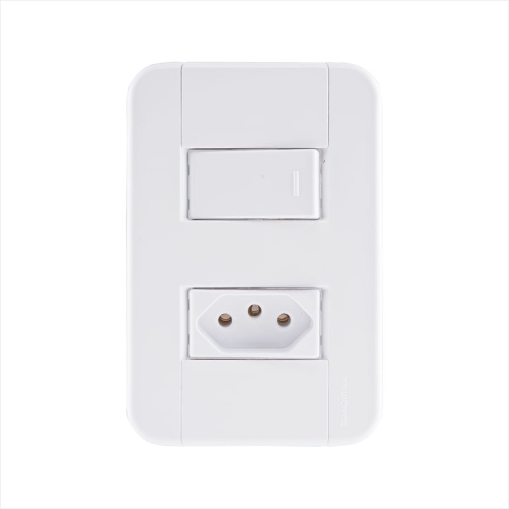 Encontraproduto.com.br - Conj Interruptor Simples + Tomada 20a Tablet 57240044