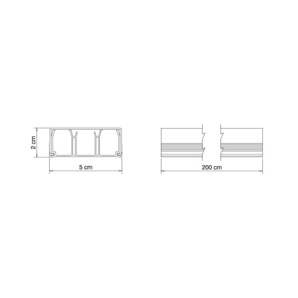 Encontraproduto.com.br - Canaleta 50 x 20 x 2000 mm Tramontina Branca Fita Dupla