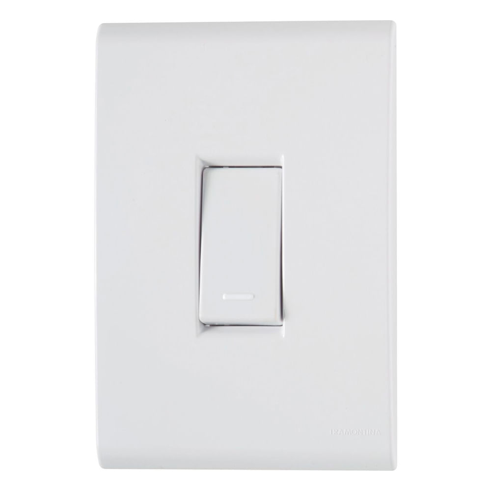 Encontraproduto.com.br - Conjunto Interruptor Simples 10A/250V 4x2 Branco Liz