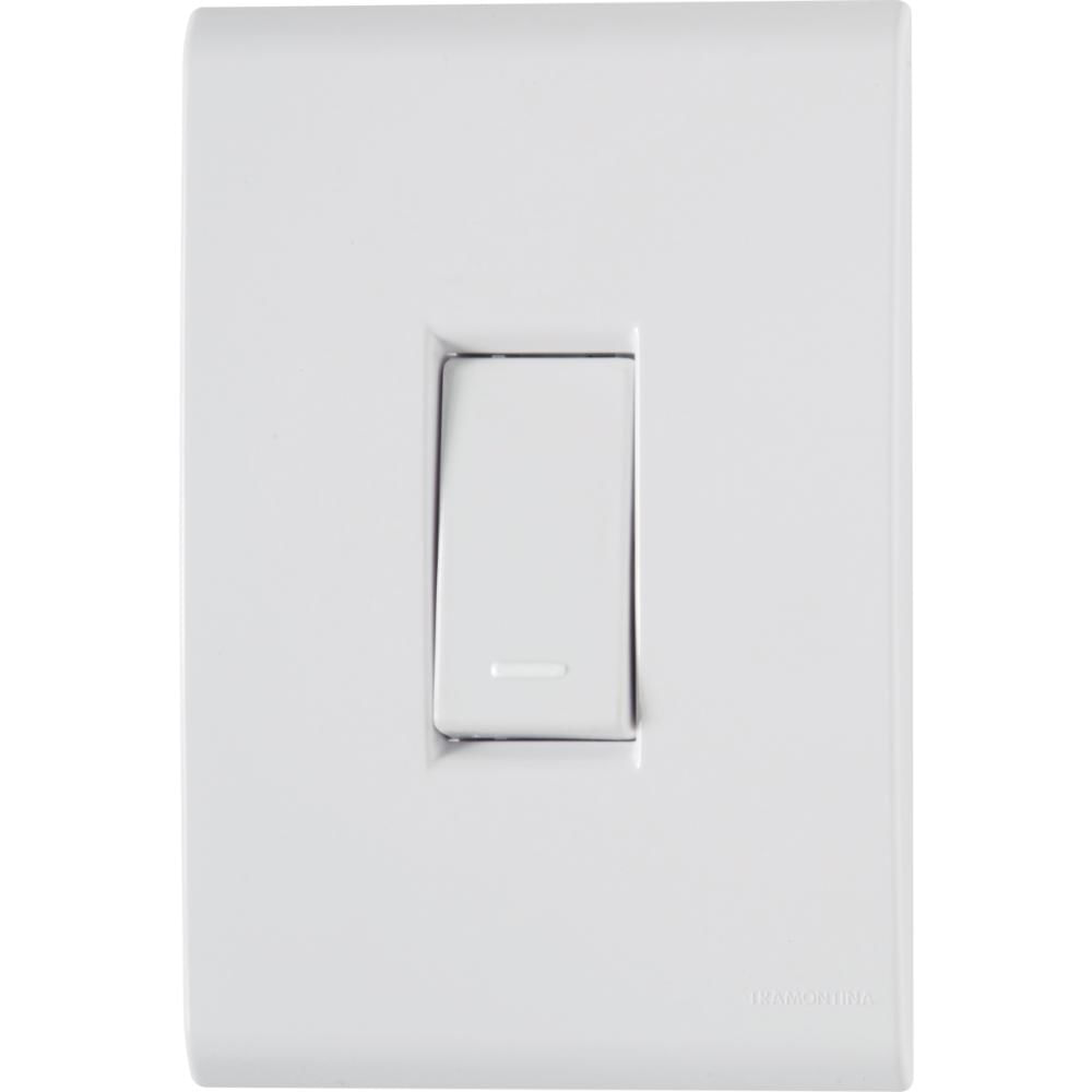 Encontraproduto.com.br - Conjunto Interruptor Simples 10A/250V 4x2 Branco Liz