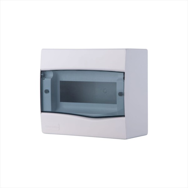 Encontraproduto.com.br - Quadro de Distribuição de Sobrepor 9 DIN ou 6 NEMA Tramontina com Porta Transparente