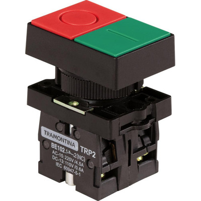 Botão Duplo Tramontina Trp2-El8325 1na + 1nf com Base de Plástico