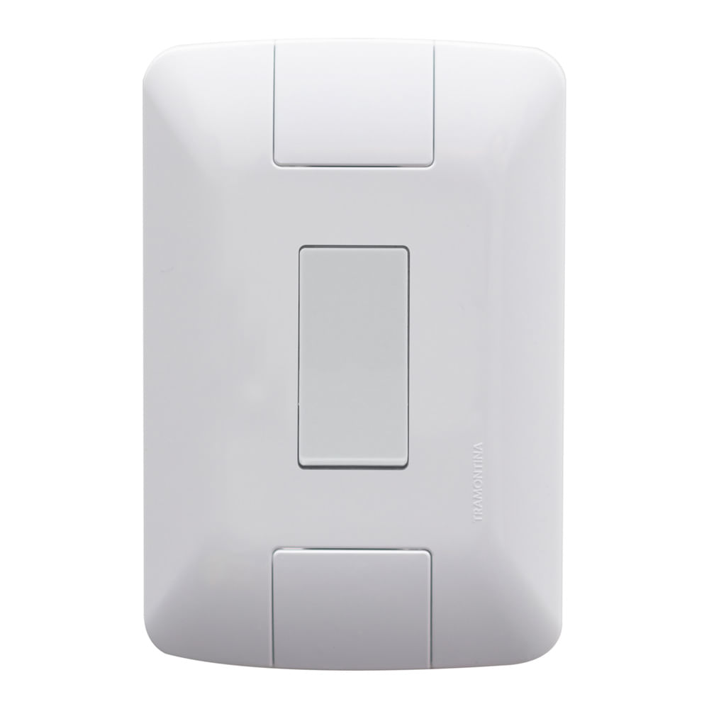 Encontraproduto.com.br - Conjunto 4x2 com 1 Interruptor Paralelo Tramontina Aria  6 A 250 V Branco