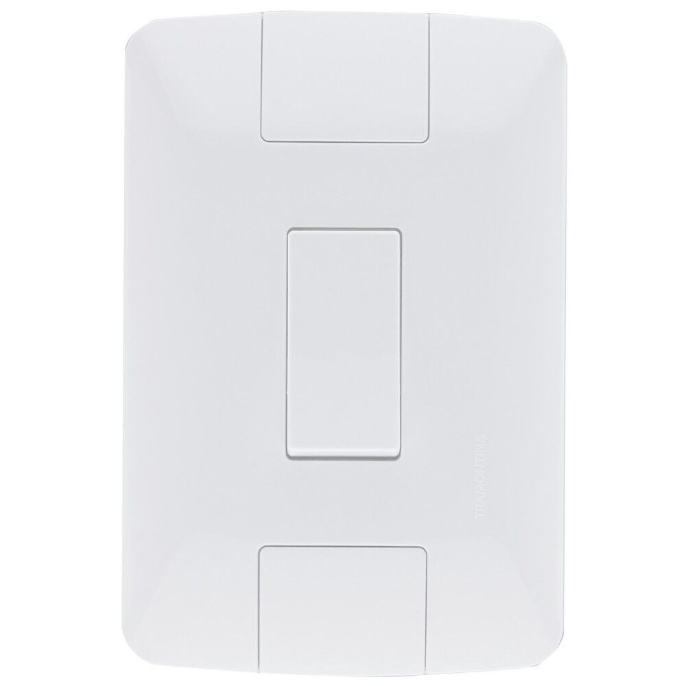 Encontraproduto.com.br - Conjunto 4x2 com 1 Interruptor Paralelo Tramontina Aria  6 A 250 V Branco