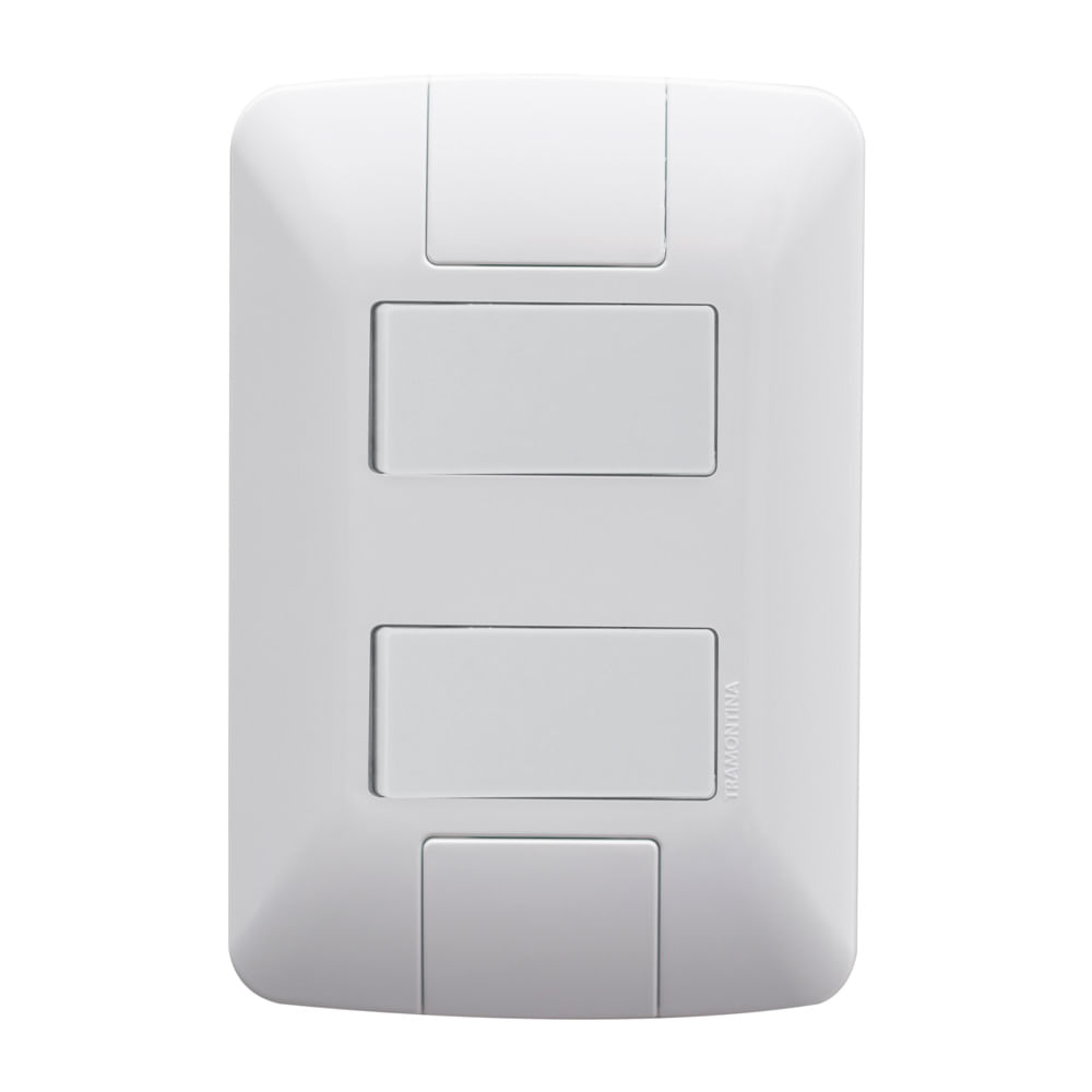 Encontraproduto.com.br - Conjunto Interruptor Aria 2 Módulos Branco Paralelo Tramontina
