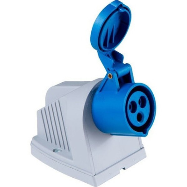 Encontraproduto.com.br - Plug Fêmea Industrial Soprepor 2P+T 16A 6H 200-250V Tramontina