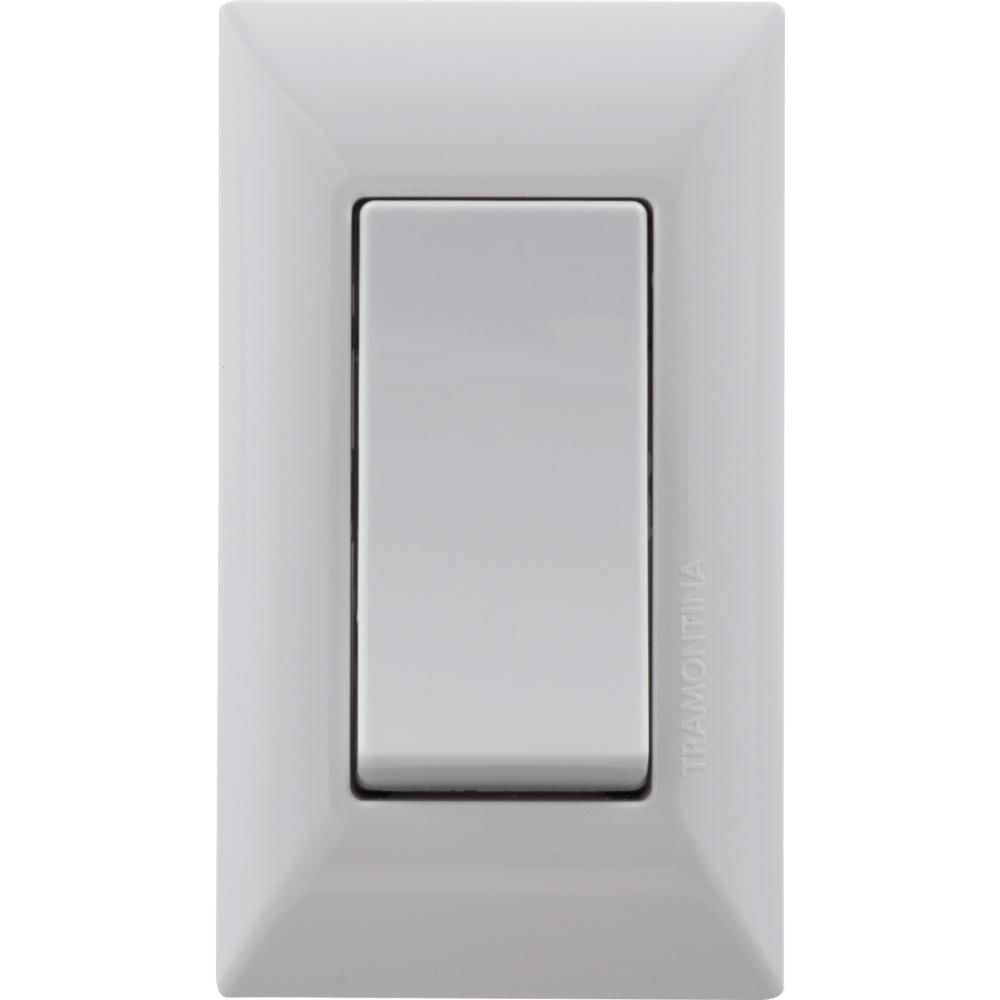 Encontraproduto.com.br - Interruptor Para Móveis 1 Tecla 6A Aria Branco Tramontina