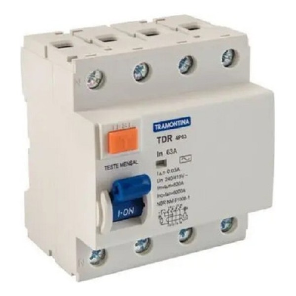 Encontraproduto.com.br - Disjuntor Tdr Tripolar 63 Amperes 220 Volts Branco Tramontina