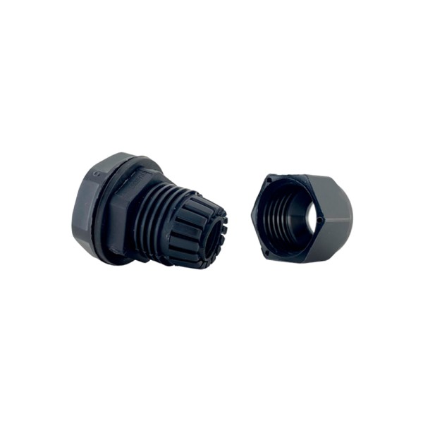 Encontraproduto.com.br - Conector prensa-cabo 1 polegada Tramontina em termoplástico preto com bucha