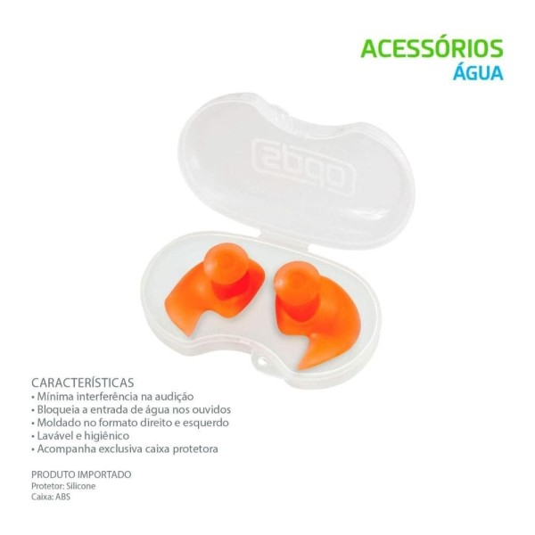 Encontraproduto.com.br - Protetor De Ouvido Speedo Moldável Natação Moulded Earplug Cor Laranja