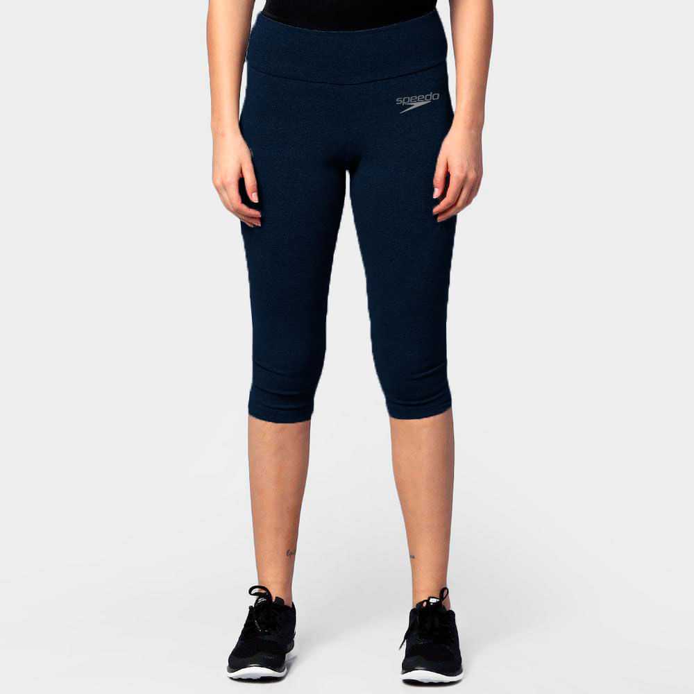 Calça Corsário Basic Fit Feminina M Marinho Speedo