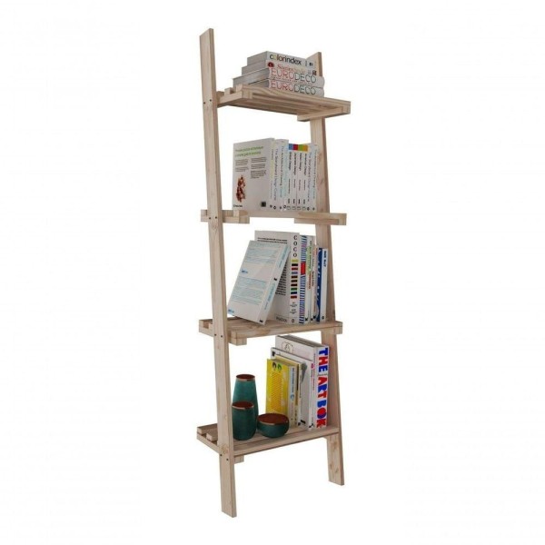 Encontraproduto.com.br - Armário De Lavanderia Modelo Escada C/4 Prateleiras Pinus Rustico