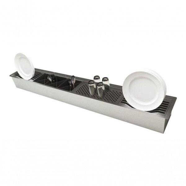 Escovado Pia Cozinha Calha Inox Gourmet 150cmcm Ino