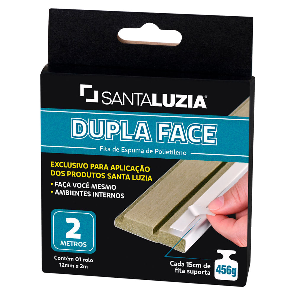 Fita Dupla Face para Rodapé e Moldura Rolo 12mmx02m