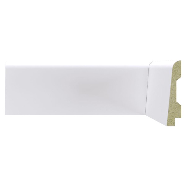 Rodapé de Poliestireno Moderna 565 80X18mm Branco