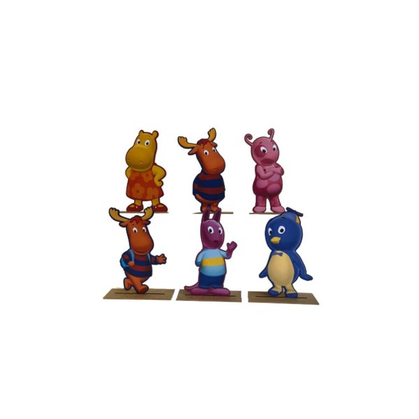 Encontraproduto.com.br - Kit Display De Mesa 6 Peças Para Festa Backyardigans Mdf