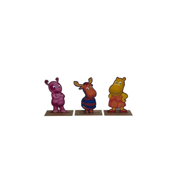 Encontraproduto.com.br - Kit Display De Mesa 6 Peças Para Festa Backyardigans Mdf