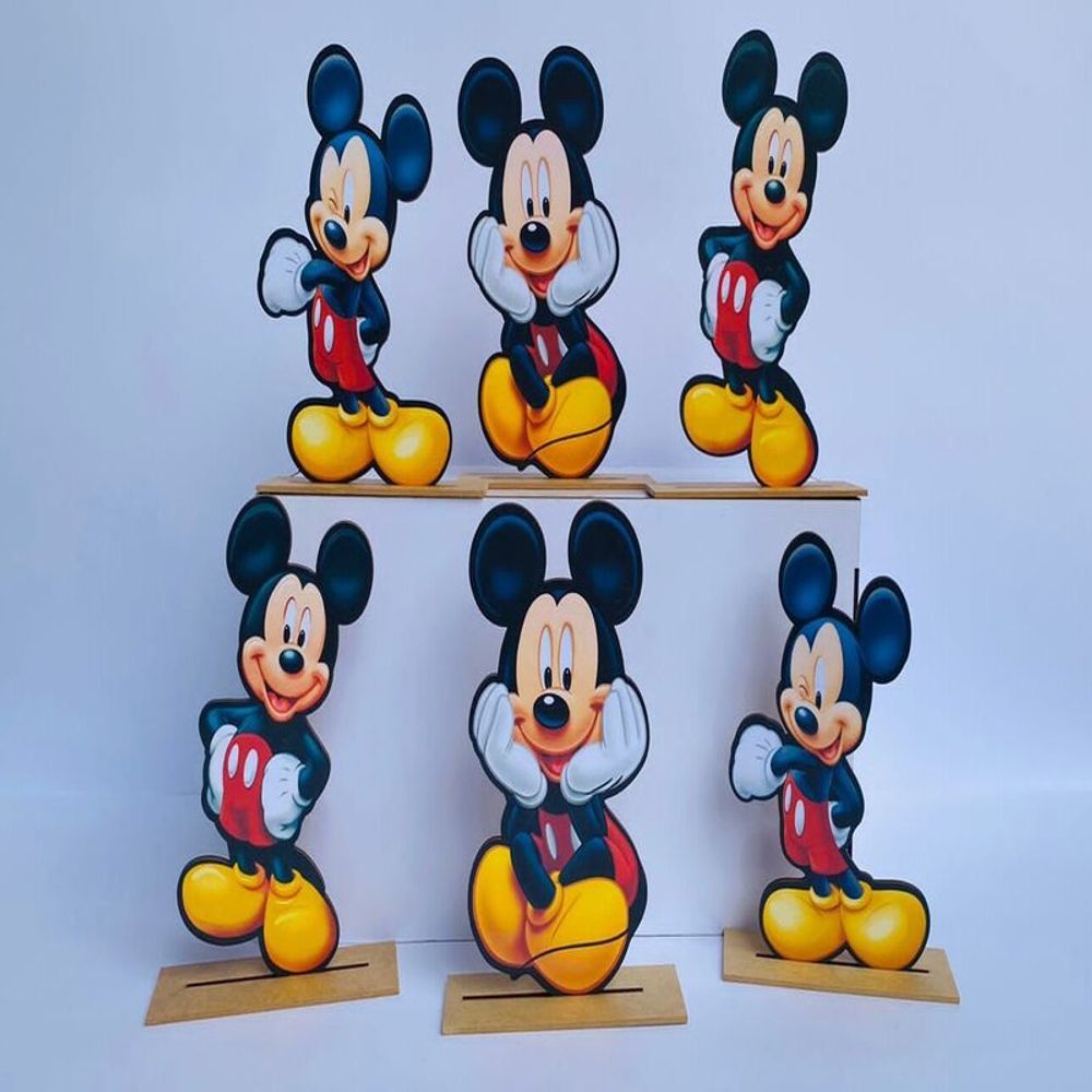 Encontraproduto.com.br - Kit Display De Mesa 6 Peças Para Festa Mickey Mdf