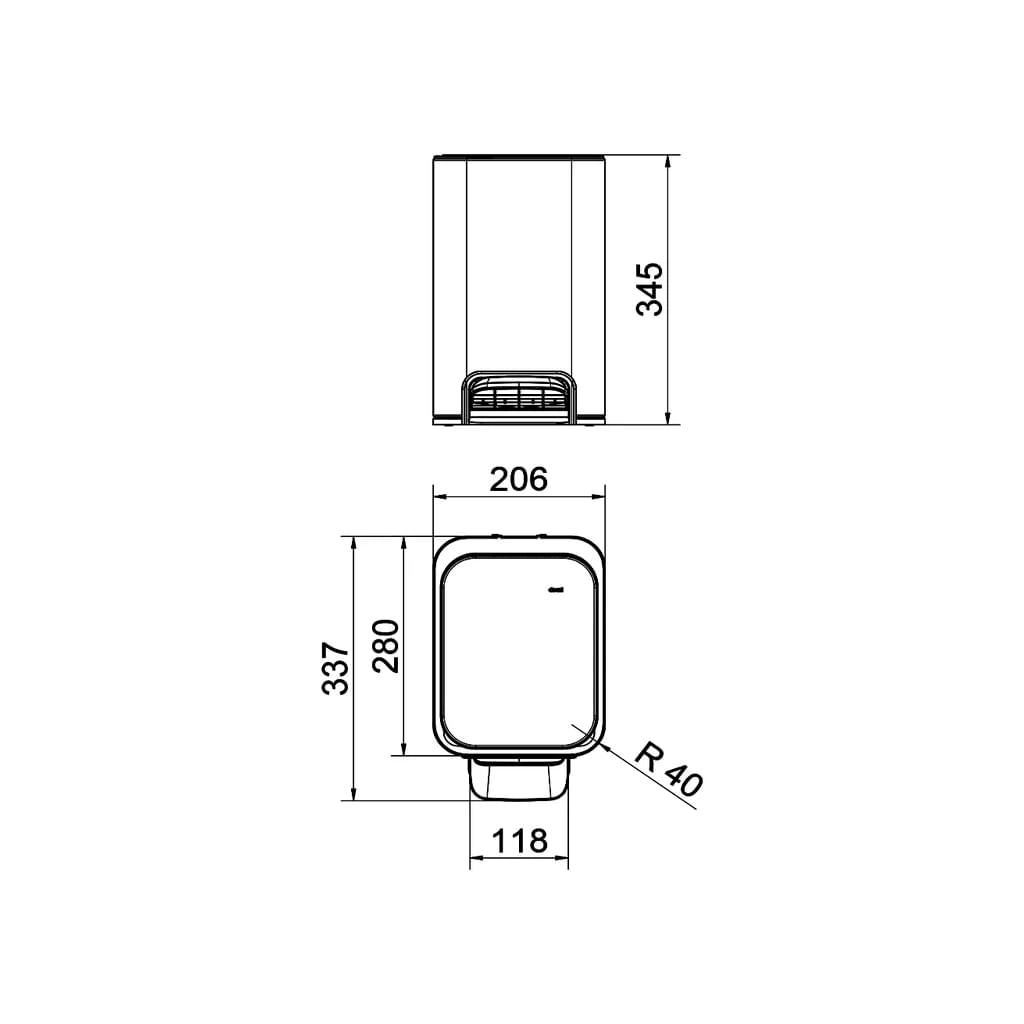 Encontraproduto.com.br - Lixeira com Pedal Piso Docol Flat 7L Aço Inox Balde Removível