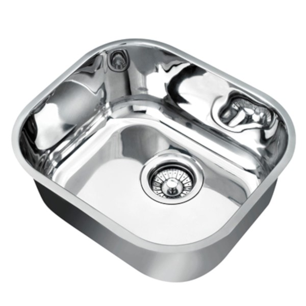 Encontraproduto.com.br - Cuba de Embutir n.0 Docol Invicta 40x34x18 cm em Aço Inox Alto Brilho com Válvula 4.1/2