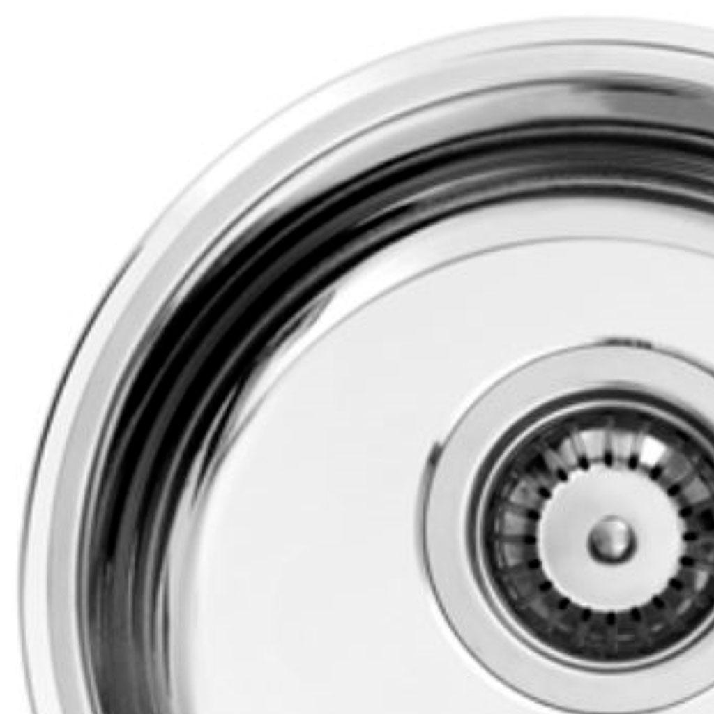 Encontraproduto.com.br - Cuba de Embutir/Sobrepor Docol Riva 30x14 cm em Aço Inox Alto Brilho Sem Válvula