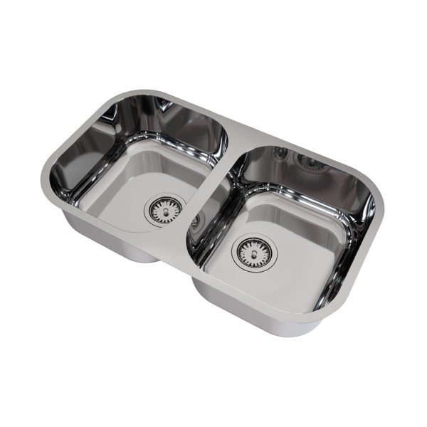 Encontraproduto.com.br - Cuba Dupla Docol Spice 71x40 017018CH Inox Alto Brilho
