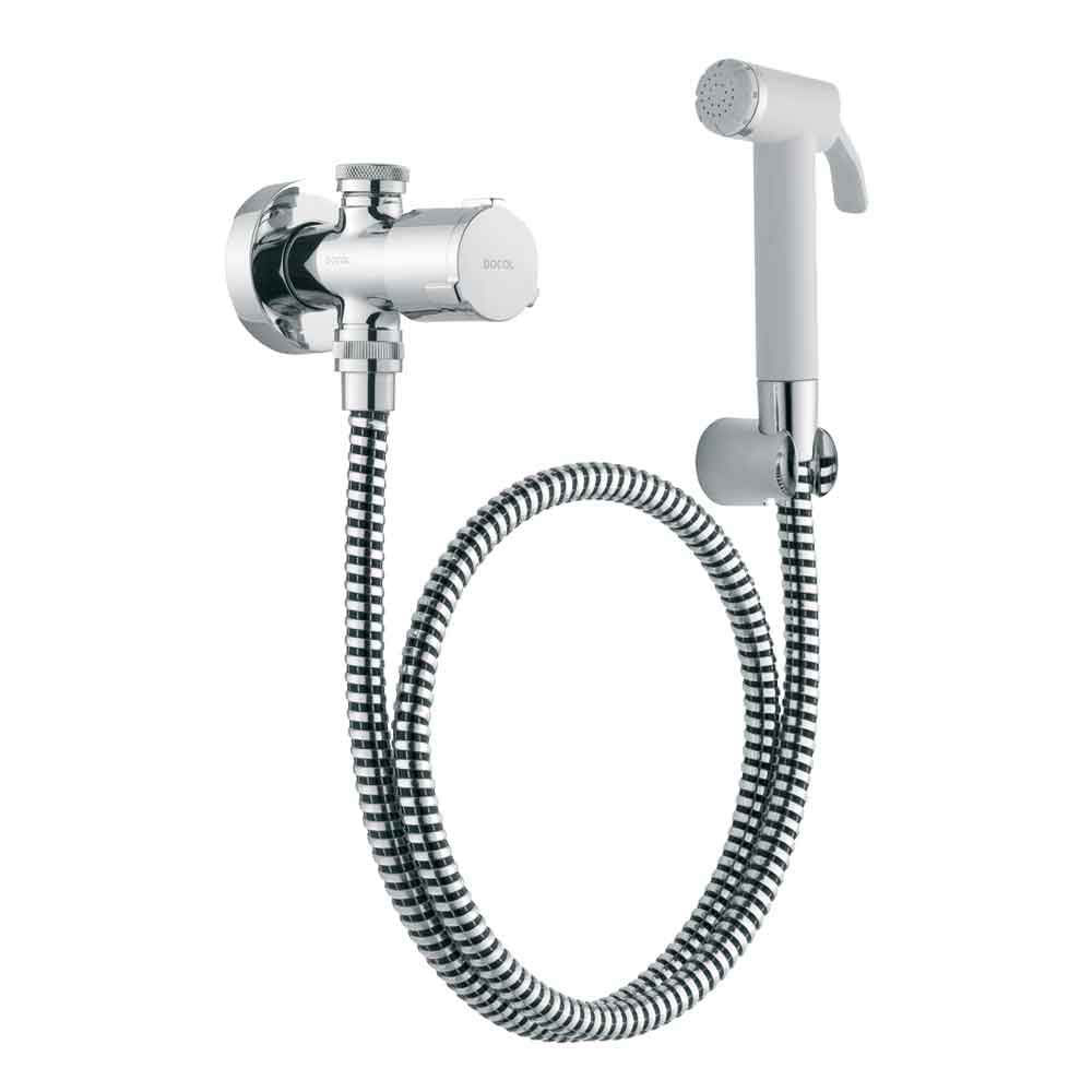Encontraproduto.com.br - Ducha Higiênica com Registro e Derivação c/ Gatilho Riva Docol - 00454606