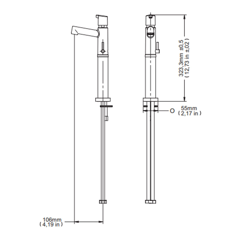 Encontraproduto.com.br - Misturador para Banheiro Mesa Oasis Flex com Prolongador Cromado - 00555106 - Docol