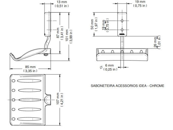 Encontraproduto.com.br - Saboneteira Idea Plus + Cromada Docol