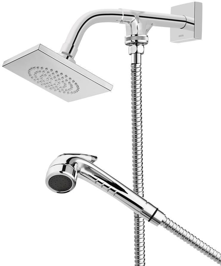 Encontraproduto.com.br - Ducha com Chuveirinho Docol de Parede Bellar Cromado 1/2