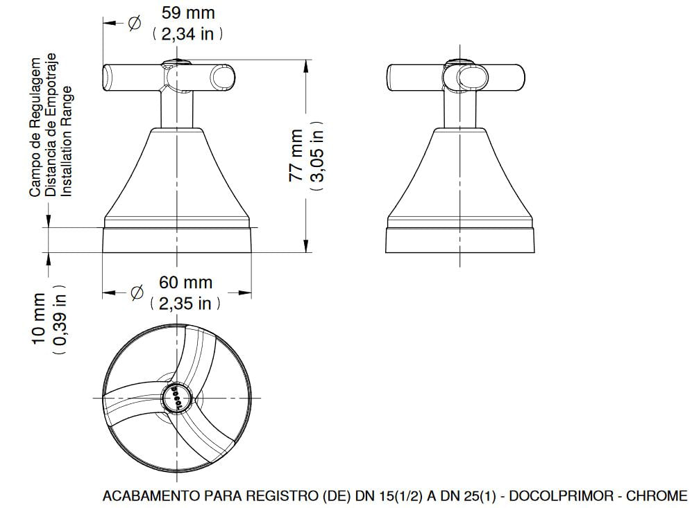 Encontraproduto.com.br - Acabamento para Registro Docol Primor 675606 para Base Deca 1/2
