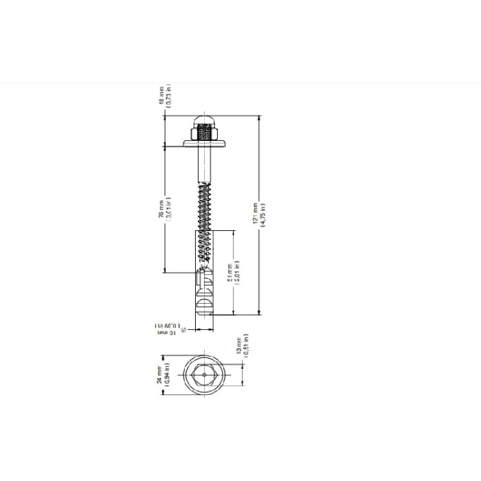 Encontraproduto.com.br - Parafuso para Fixação Bacia e Mictório Inox Docol