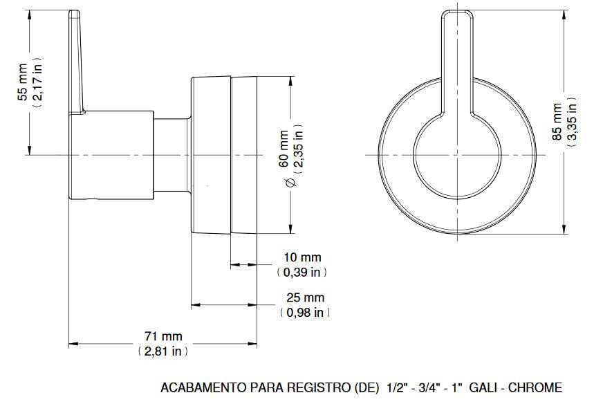 Encontraproduto.com.br - Acabamento para registro 1/2