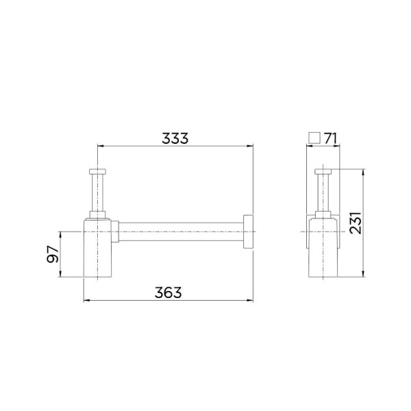 Encontraproduto.com.br - Sifão Lavatorio 7/8, 1.1/2 Docol Square Ouro Polido 00636043