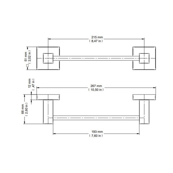 Encontraproduto.com.br - Porta Toalha de Rosto Square 00388472 Ouro Escovado Docol