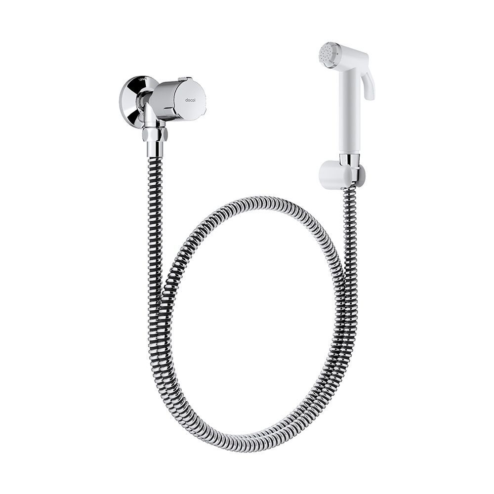 Encontraproduto.com.br - Ducha Higiênica com Registro e Gatilho Nova Riva Cromada Docol
