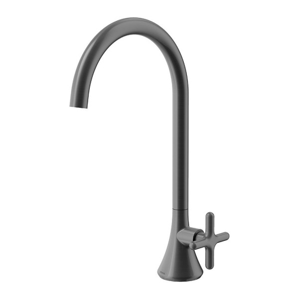 Encontraproduto.com.br - Torneira para Banheiro Mesa Bica Up Liss Grafite Escovado - 00920970 - Docol