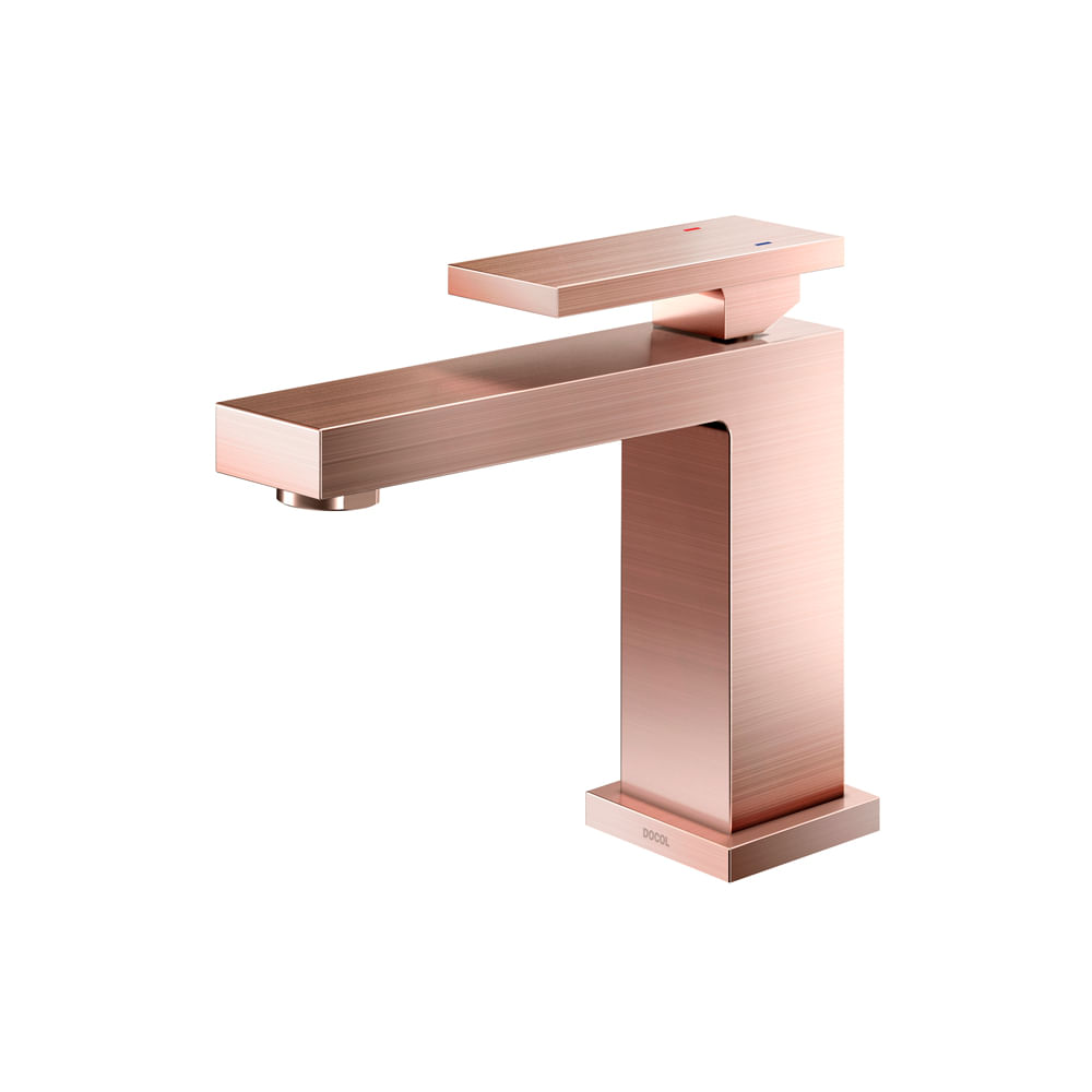 Encontraproduto.com.br - Monocomando Para Lavatório De Mesa New Edge Cobre  Escovado -  Docol