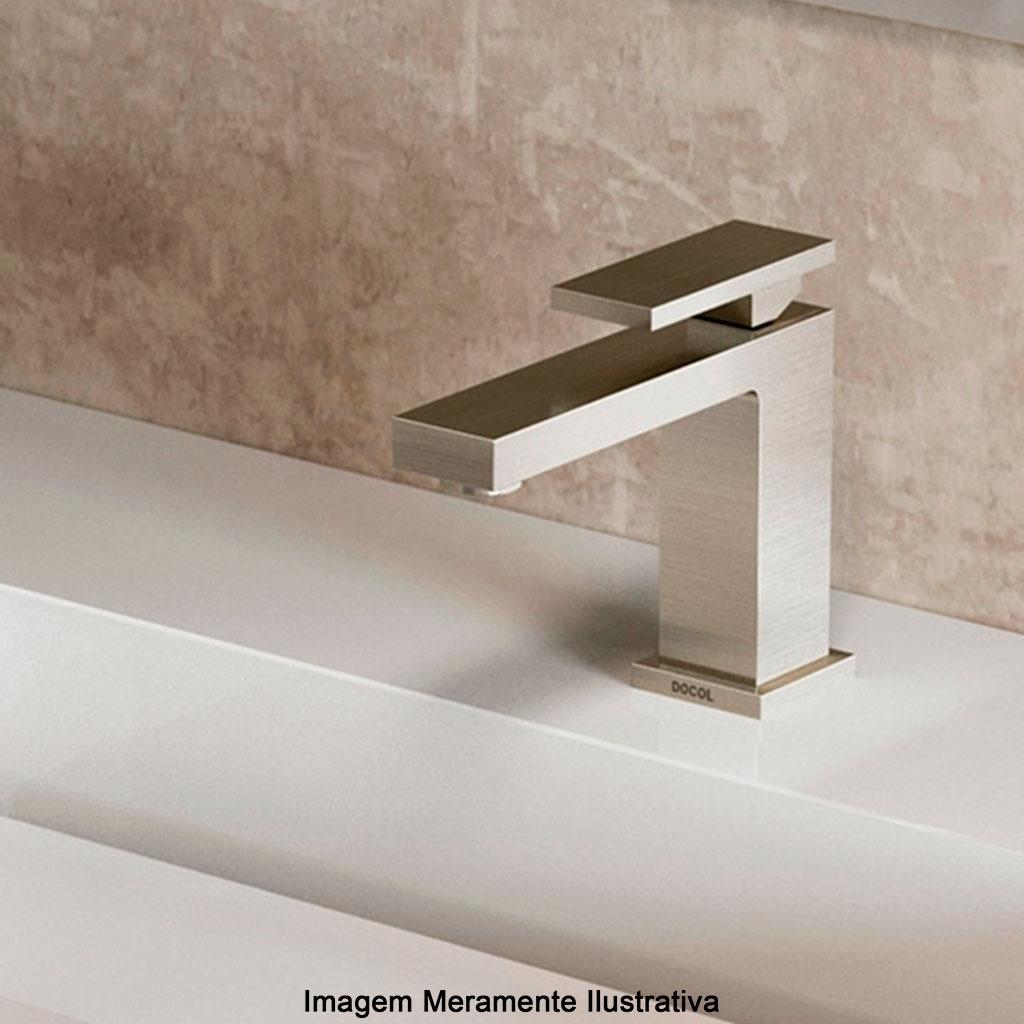 Encontraproduto.com.br - Monocomando Lavatório De Mesa New Edge Grafite Escovado - Docol