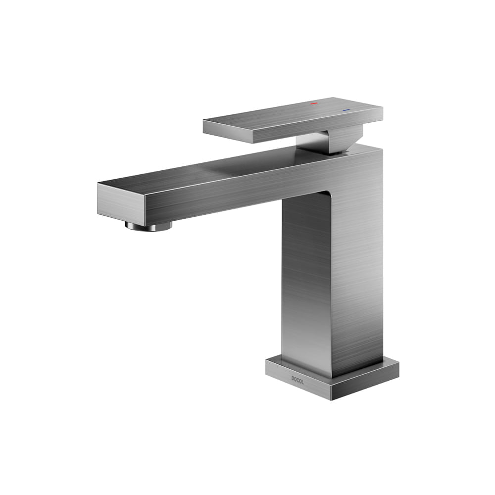 Encontraproduto.com.br - Monocomando Lavatório De Mesa New Edge Grafite Escovado - Docol