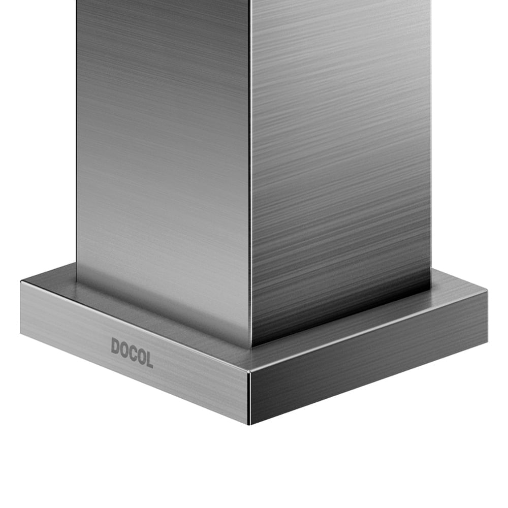 Encontraproduto.com.br - Monocomando Lavatório De Mesa New Edge Grafite Escovado - Docol