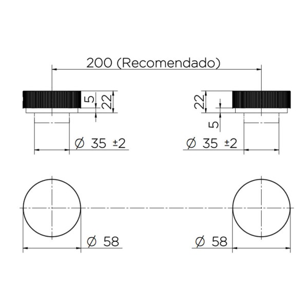 Encontraproduto.com.br - Acionamento Misturador para Banheiro Mesa Recartilhado Mix&Match Grafite Escovado - 00917070 - Docol