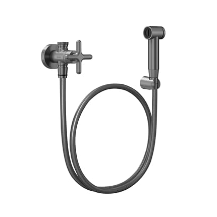 Encontraproduto.com.br - Ducha Higiênica Docol Liss 921170 com Registro e Derivação Grafite Escovado