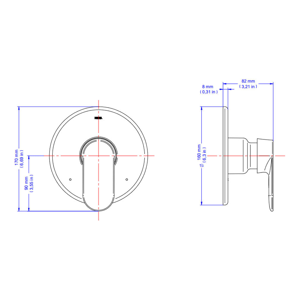 Encontraproduto.com.br - Acabamento Monocomando para Chuveiro Kaila Ouro Escovado - 00886772 - Docol