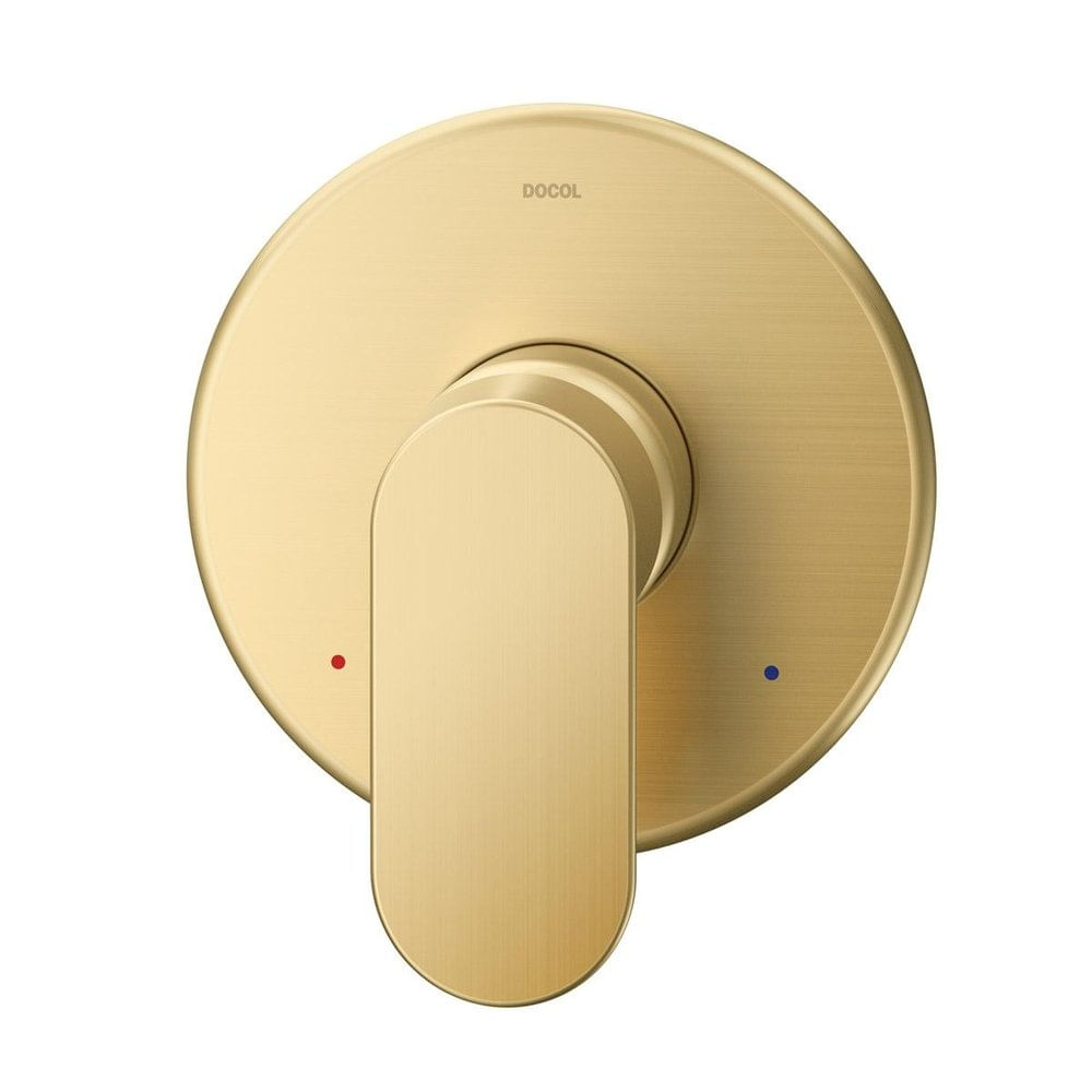 Encontraproduto.com.br - Acabamento Monocomando para Chuveiro Kaila Ouro Escovado - 00886772 - Docol