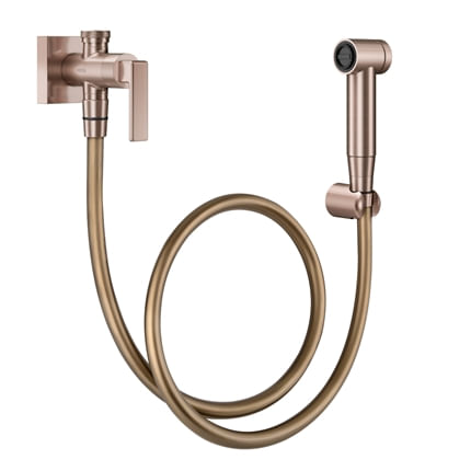 Encontraproduto.com.br - Ducha Higiênica com Registro e Derivação Stillo Cobre Escovado - Docol - 00823769 - Unitário