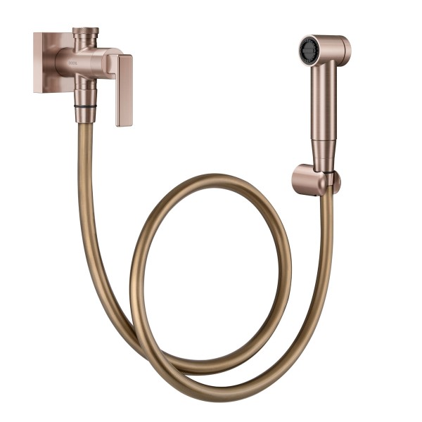 Encontraproduto.com.br - Ducha Higiênica com Registro e Derivação Stillo Cobre Escovado - Docol - 00823769 - Unitário