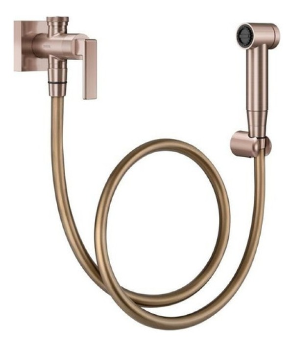 Encontraproduto.com.br - Ducha Higiênica com Registro e Derivação Stillo Cobre Escovado - Docol - 00823769 - Unitário